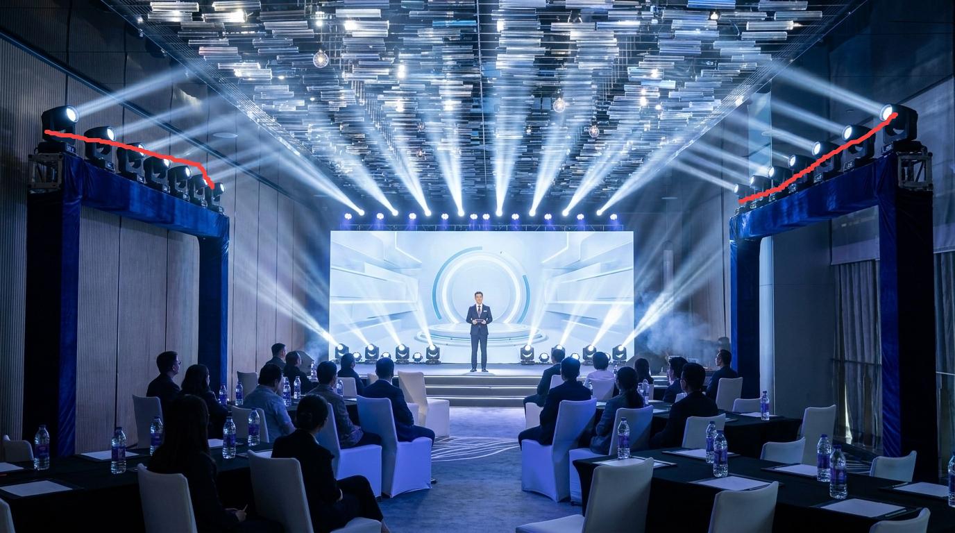 AI 生成婚礼宴会舞台效果图